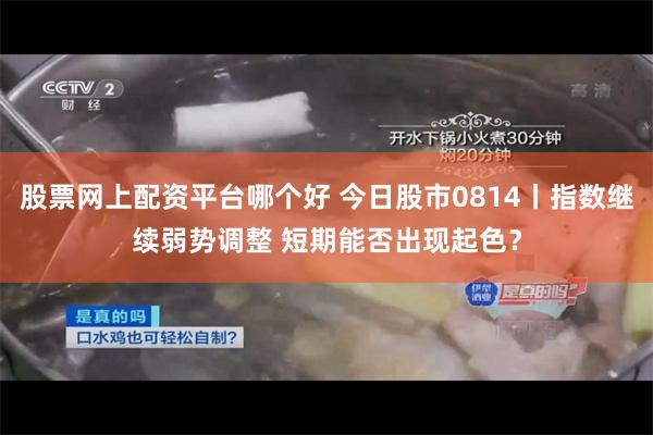 股票网上配资平台哪个好 今日股市0814丨指数继续弱势调整 短期能否出现起色？