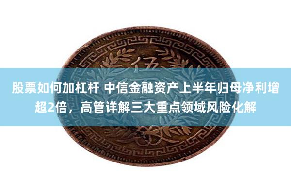 股票如何加杠杆 中信金融资产上半年归母净利增超2倍，高管详解三大重点领域风险化解