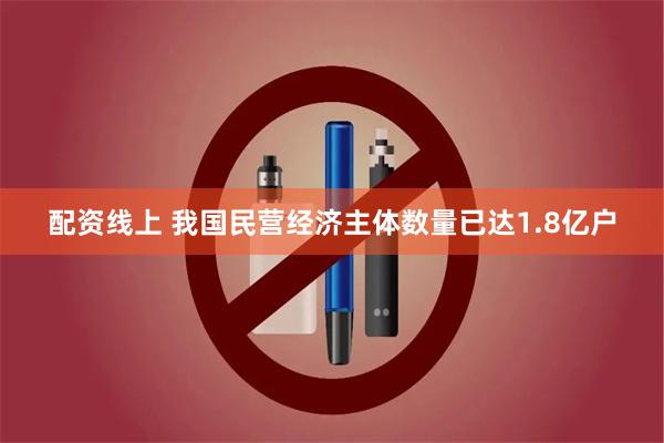 配资线上 我国民营经济主体数量已达1.8亿户