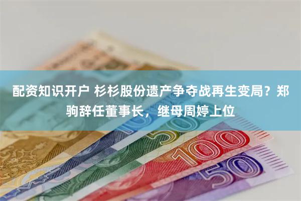 配资知识开户 杉杉股份遗产争夺战再生变局？郑驹辞任董事长，继母周婷上位